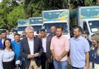 Tiago Pacheco de Petrolina, recebe caminhão 0 km das mãos  do governador Ronaldo Caiado