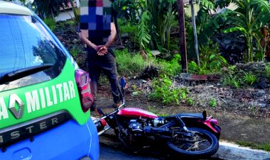 Equipe de Ouro Verde apreende  motocicleta com  indícios de adulteração em sinal identificador
