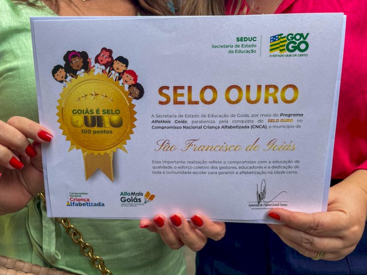 Educação franciscana é reconhecida  pelo Programa Alfamais Goiás na Seduc