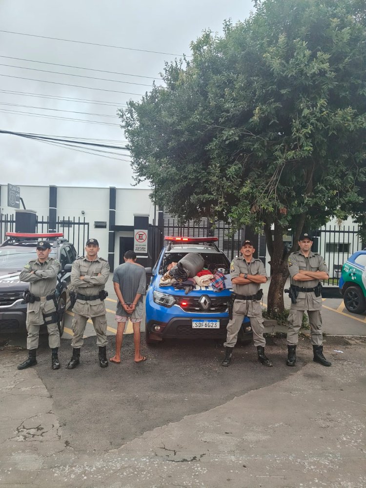 Polícia Militar recupera objetos e prende autor  de furto em residência em São Francisco de Goiás