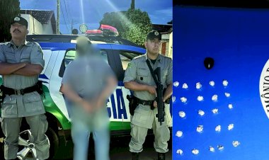 Polícia Militar realiza prisão de traficante de  drogas na cidade de São Francisco de Goiás