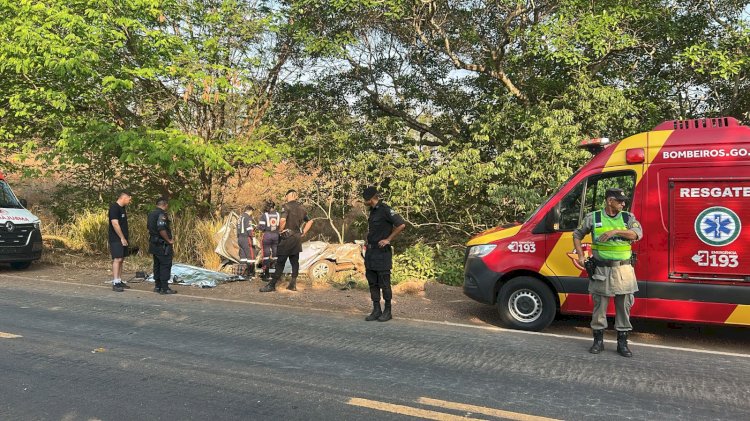 Bombeiros atenderam ocorrência na GO-080, Zona Rural de Goianésia, infelizmente vítima em óbito
